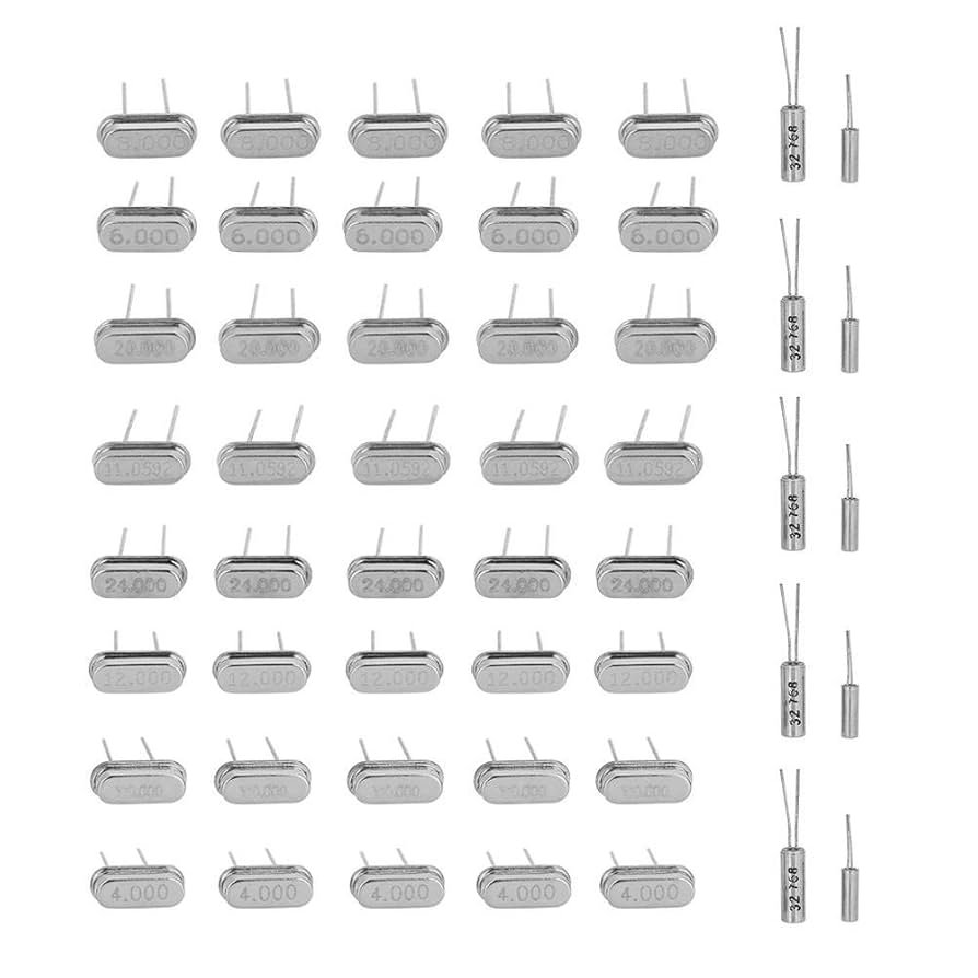 Quartz Crystal Resonator, 50pcs 10Value 32.768KHz -24MHz DIY